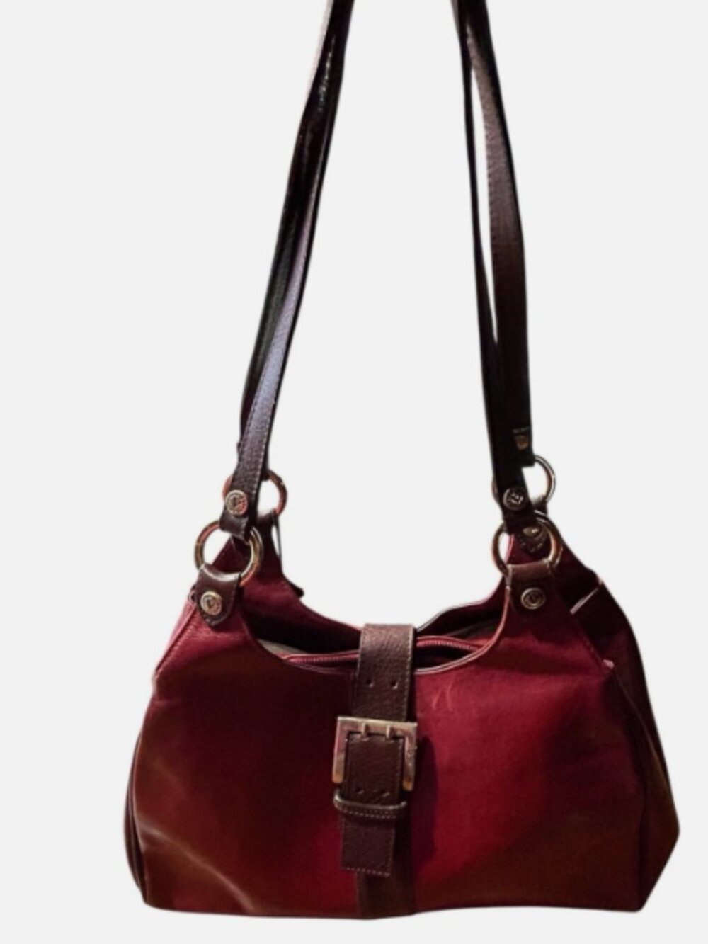 VINTAGE VALENTINA RED LEATHER HOBO SACHEL SHOULDER BAG